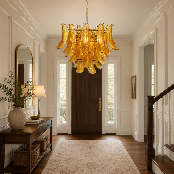 Glass Leaf Chandelier - Vakkerlight