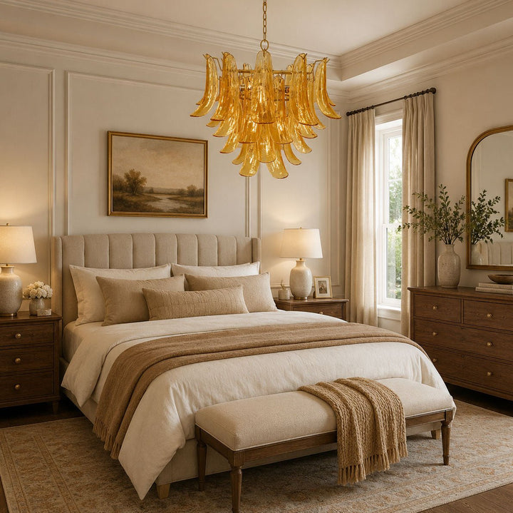 Glass Leaf Chandelier - Vakkerlight