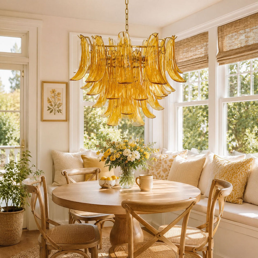 Glass Leaf Chandelier - Vakkerlight