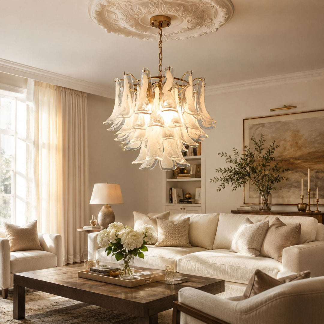 Glass Leaf Chandelier - Vakkerlight