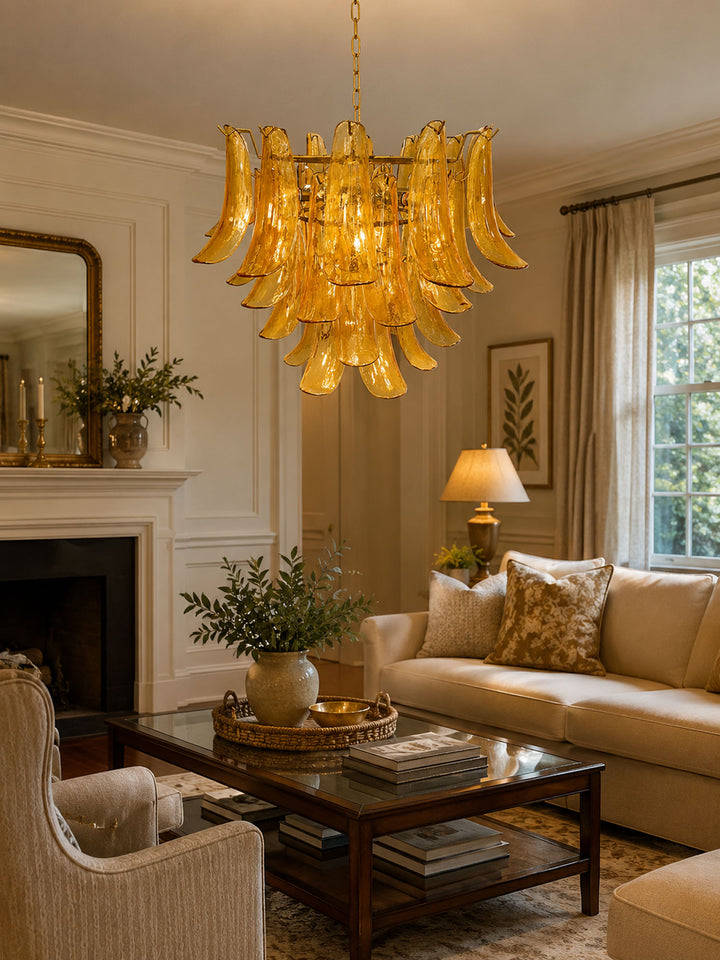 Glass Leaf Chandelier - Vakkerlight