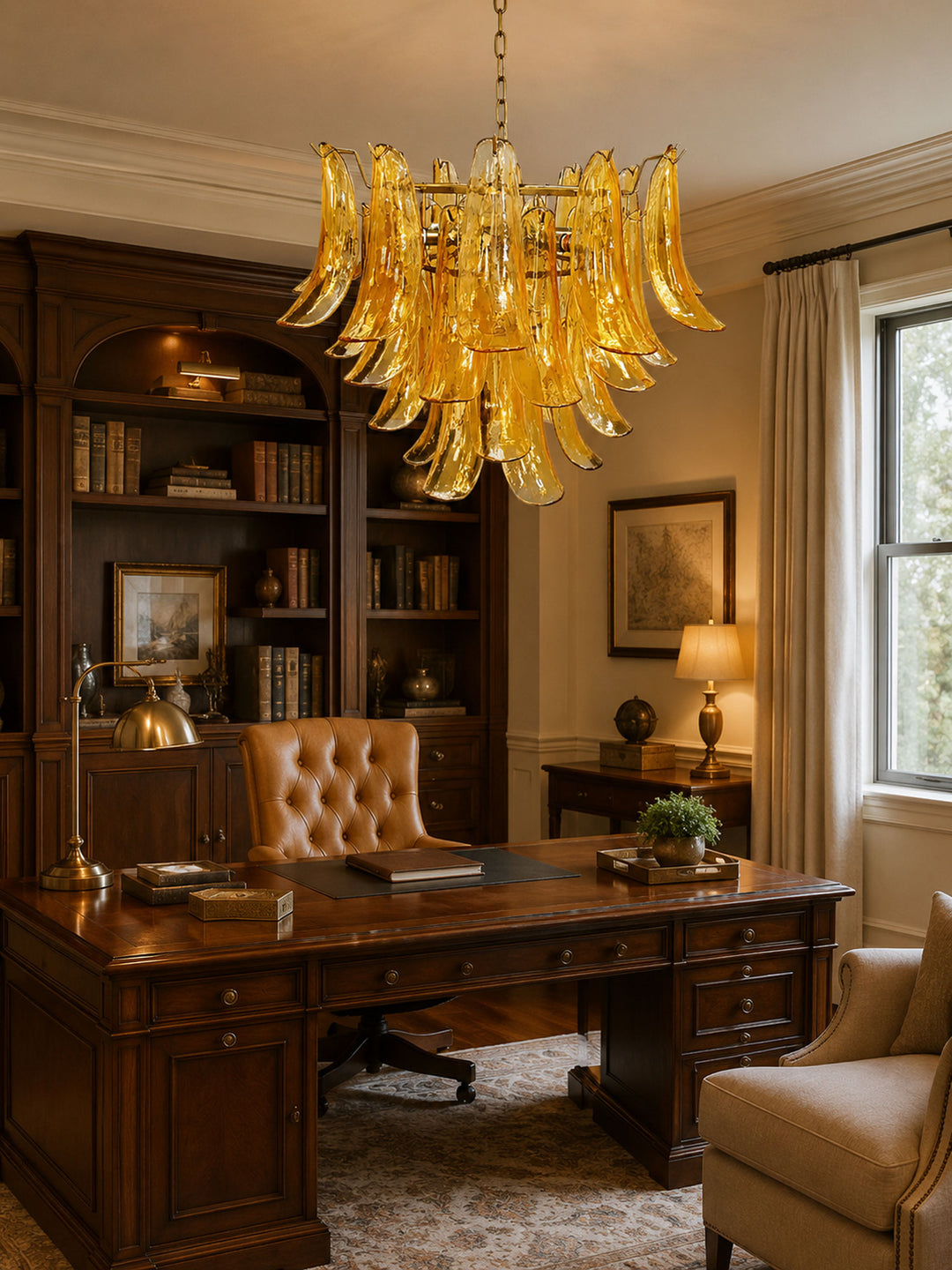 Glass Leaf Chandelier - Vakkerlight