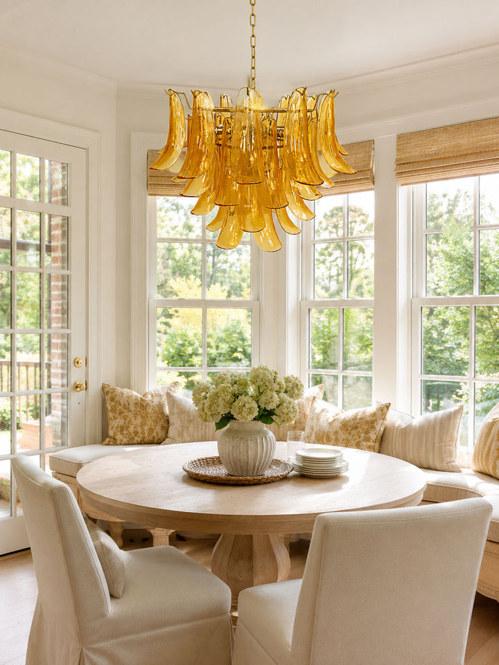 Glass Leaf Chandelier - Vakkerlight
