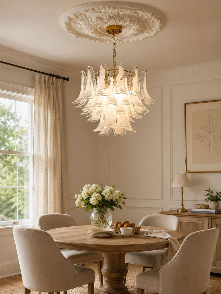 Glass Leaf Chandelier - Vakkerlight