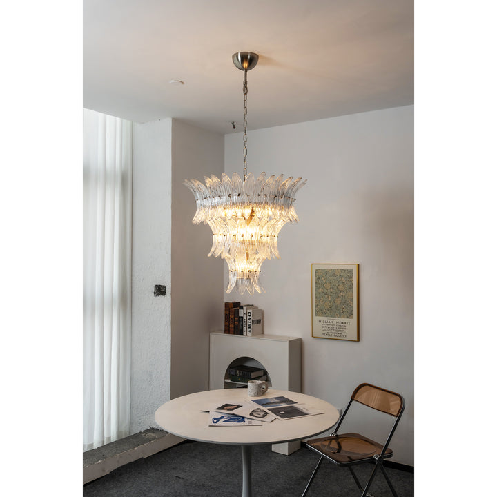Glass Palmette Chandelier - Vakkerlight