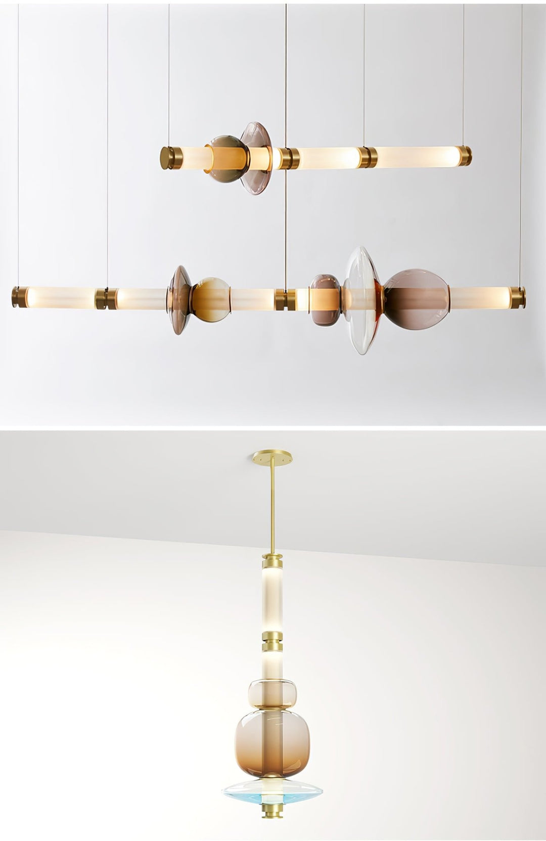 Glass Bead Linear Pendant Light - Vakkerlight