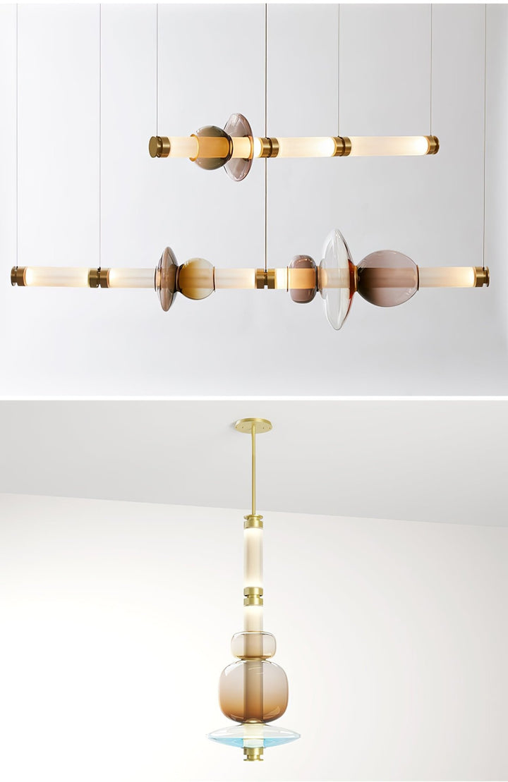 Glass Bead Linear Pendant Light - Vakkerlight