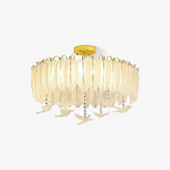 Glass Feather Ceiling Light - Vakkerlight