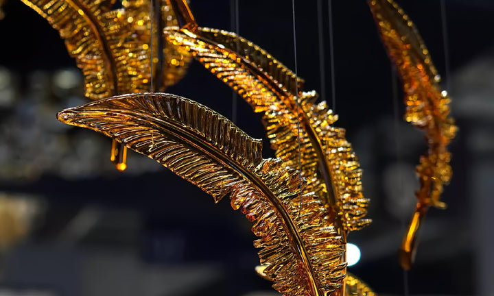 Glass Feathers Chandelier - Vakkerlight