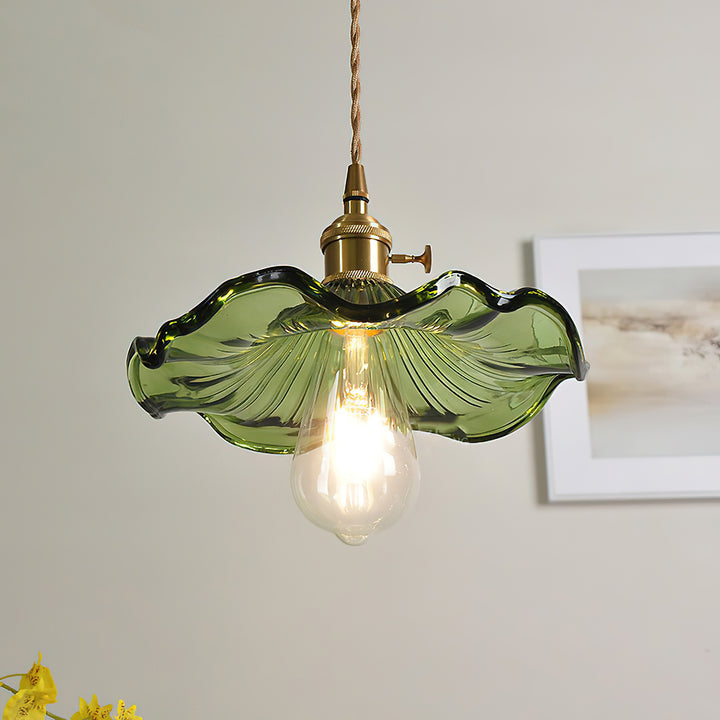 Glass Hibiscus Flower Pendant Light - Vakkerlight