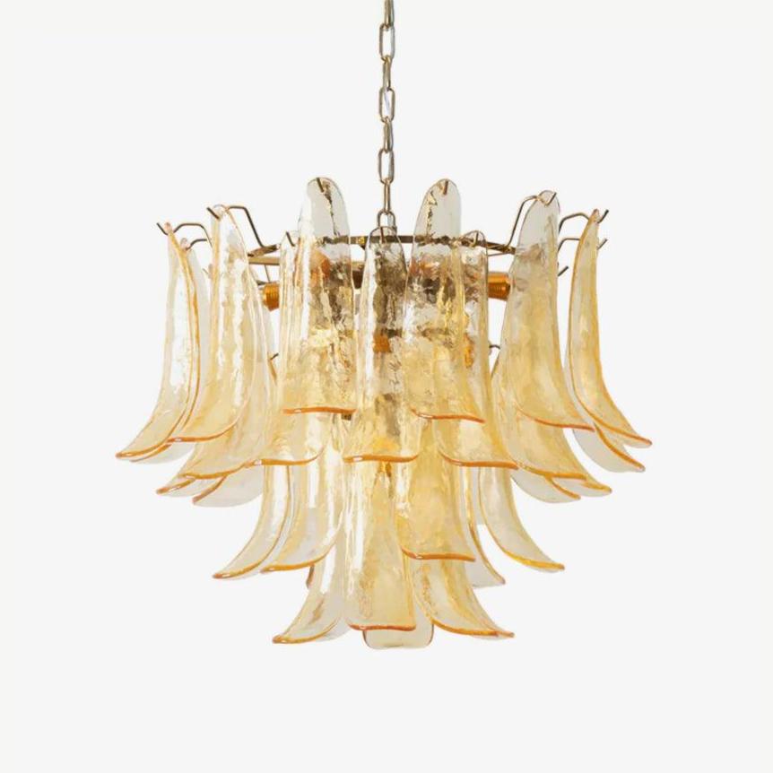 Glass Leaf Cascade Chandelier - Vakkerlight