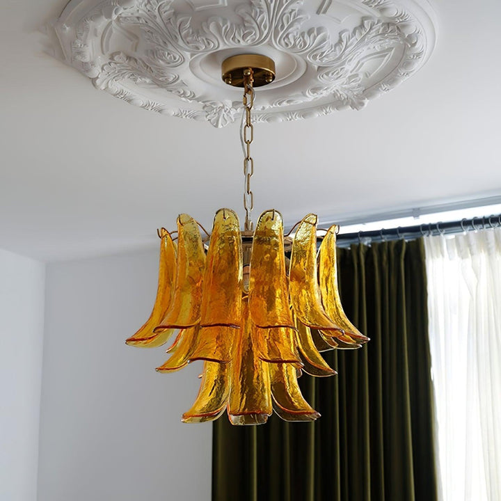 Glass Leaf Cascade Chandelier - Vakkerlight