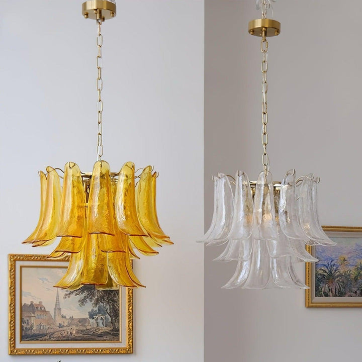 Glass Leaf Cascade Chandelier - Vakkerlight