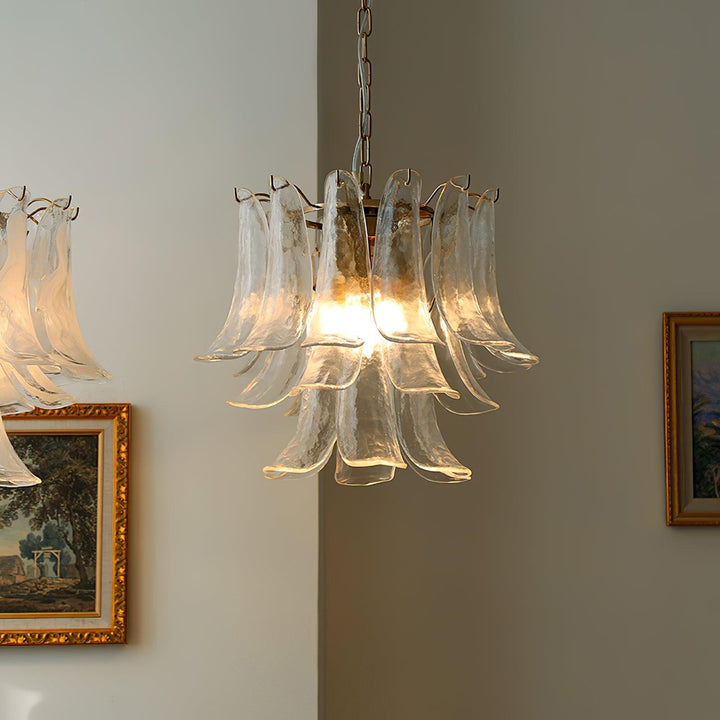 Glass Leaf Cascade Chandelier - Vakkerlight