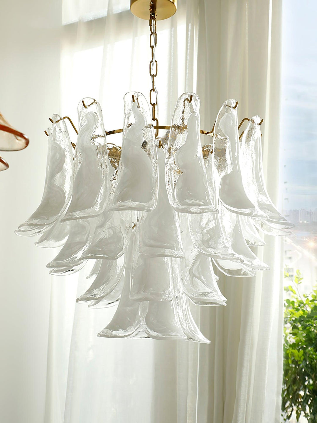 Glass Leaf Cascade Chandelier - Vakkerlight