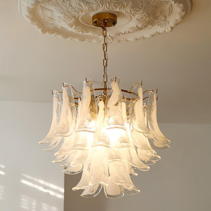 Glass Leaf Cascade Chandelier - Vakkerlight