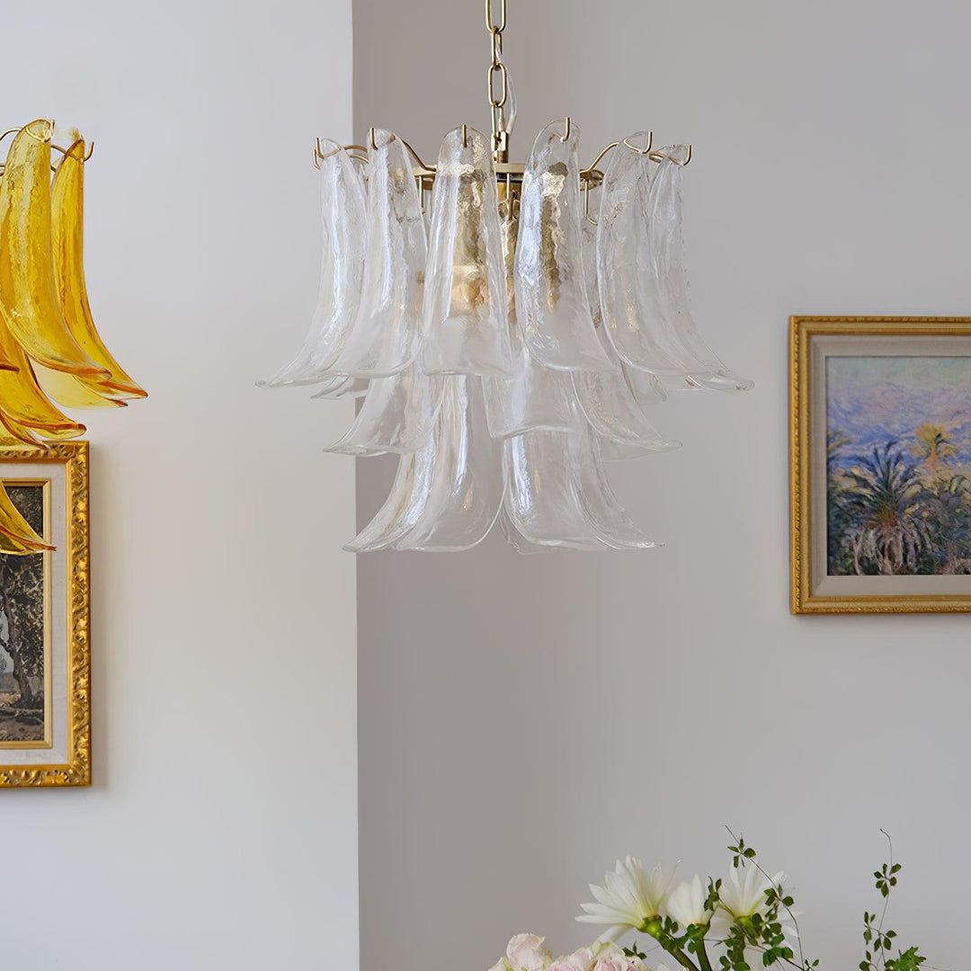 Glass Leaf Cascade Chandelier - Vakkerlight