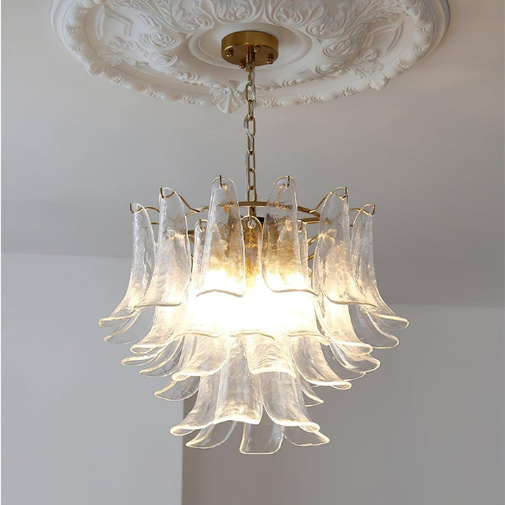 Glass Leaf Cascade Chandelier - Vakkerlight