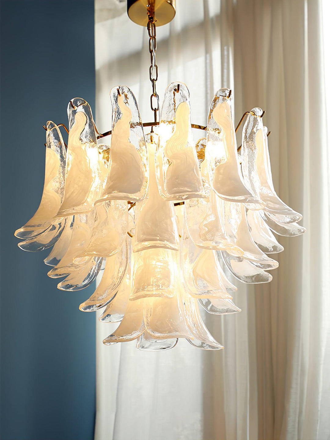 Glass Leaf Cascade Chandelier - Vakkerlight