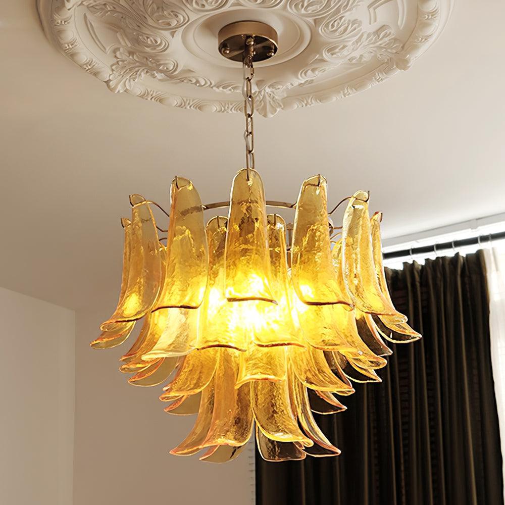 Glass Leaf Cascade Chandelier - Vakkerlight