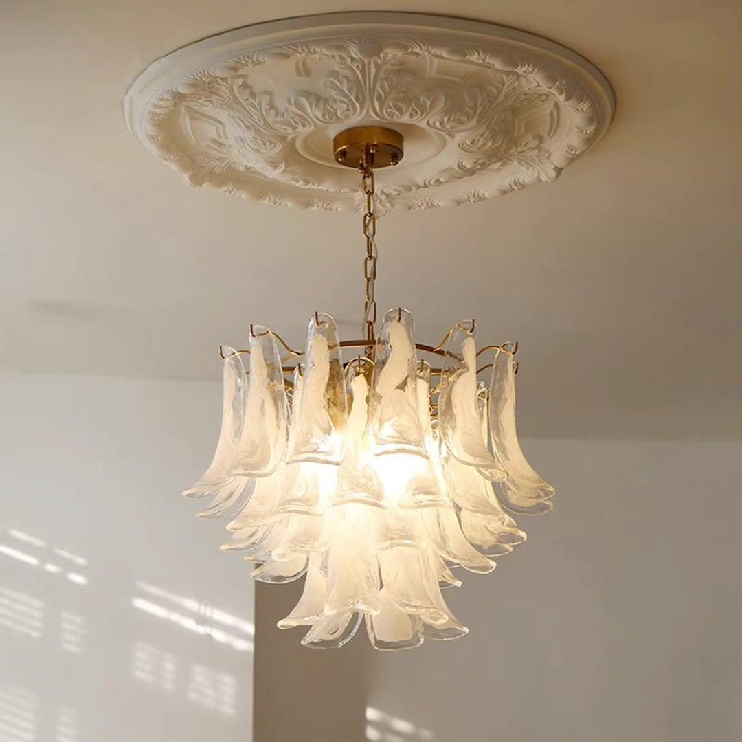 Glass Leaf Cascade Chandelier - Vakkerlight