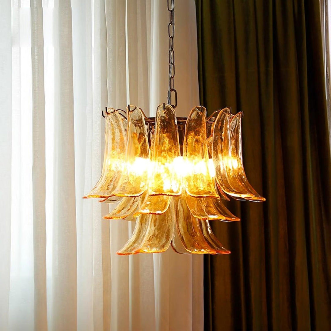 Glass Leaf Cascade Chandelier - Vakkerlight