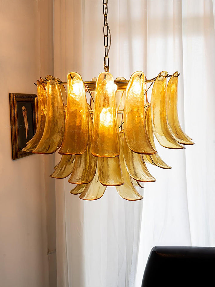 Glass Leaf Cascade Chandelier - Vakkerlight