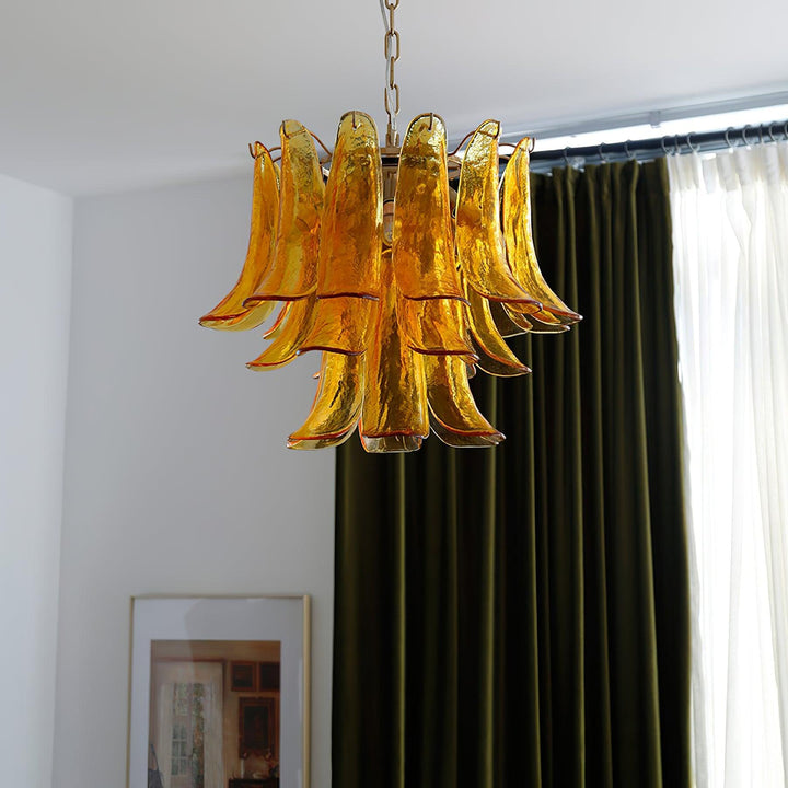 Glass Leaf Cascade Chandelier - Vakkerlight