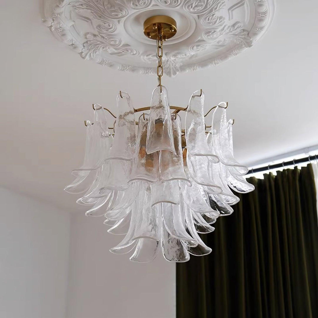 Glass Leaf Cascade Chandelier - Vakkerlight