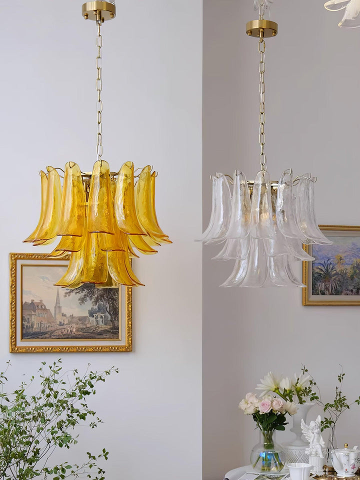 Glass Leaf Cascade Chandelier - Vakkerlight