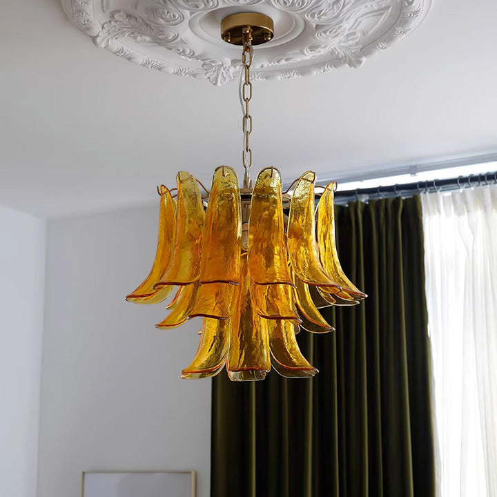 Glass Leaf Cascade Chandelier - Vakkerlight