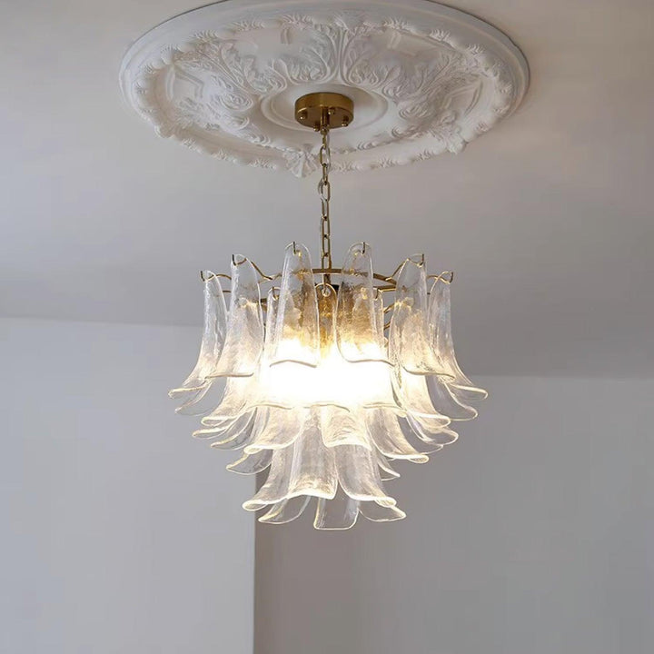 Glass Leaf Cascade Chandelier - Vakkerlight