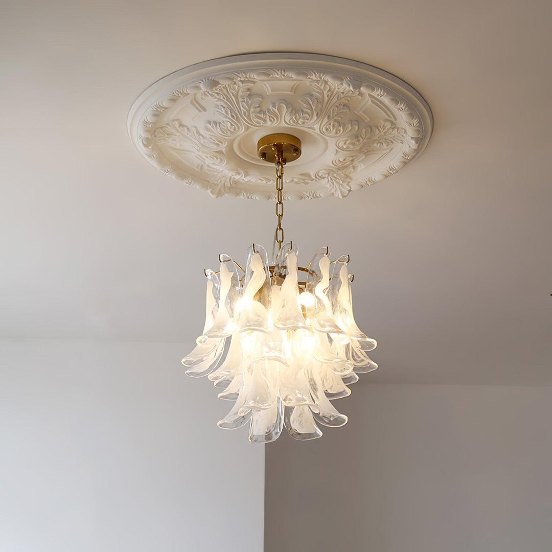 Glass Leaf Cascade Chandelier - Vakkerlight