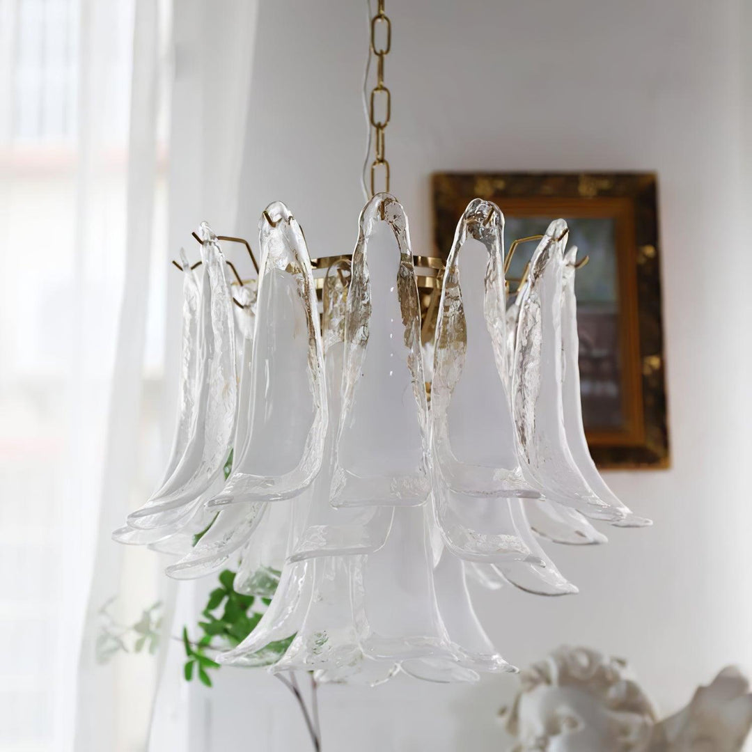 Glass Leaf Cascade Chandelier - Vakkerlight