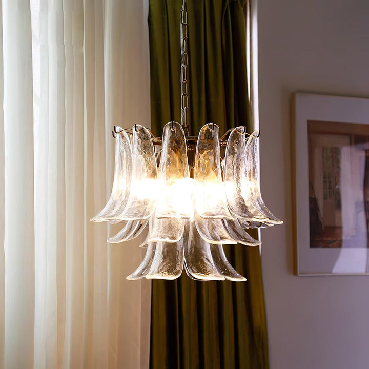 Glass Leaf Cascade Chandelier - Vakkerlight