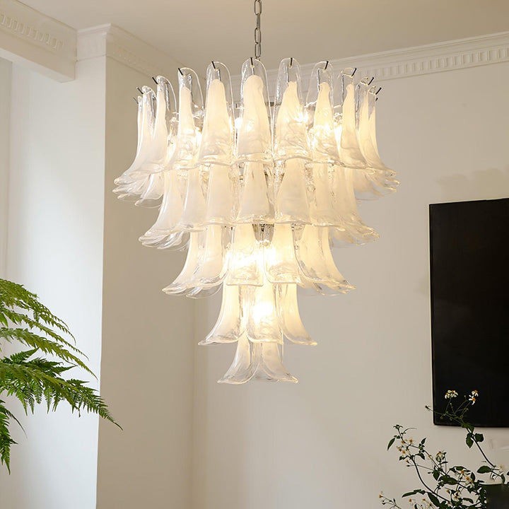 Glass Leaf Cascade Chandelier - Vakkerlight