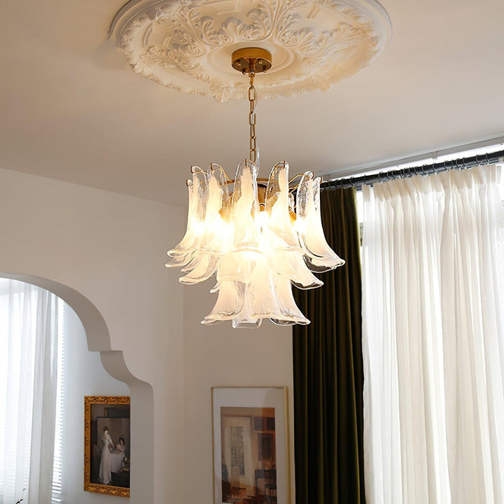 Glass Leaf Cascade Chandelier - Vakkerlight