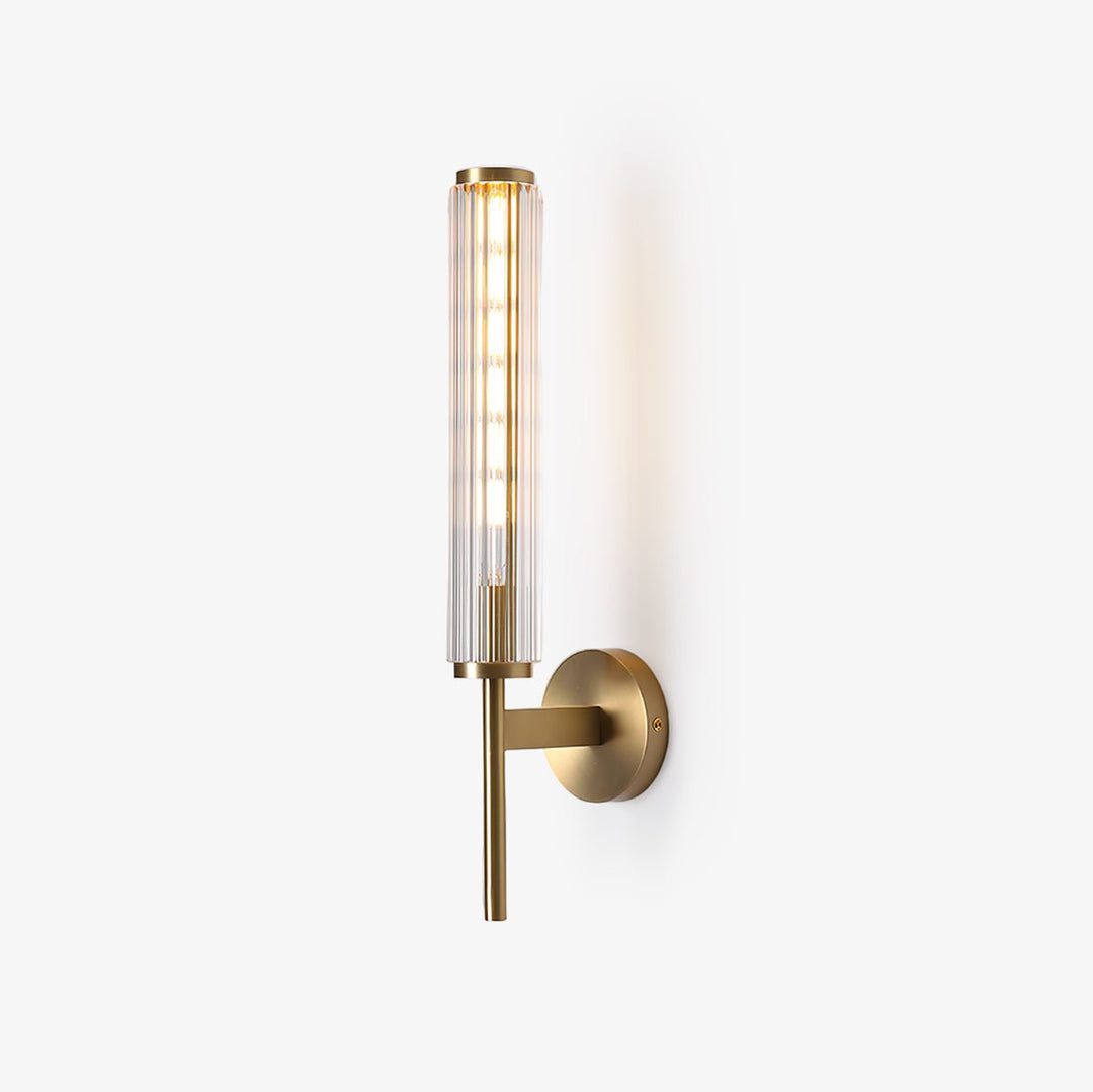 Glass Linear Brass Wall Light - Vakkerlight