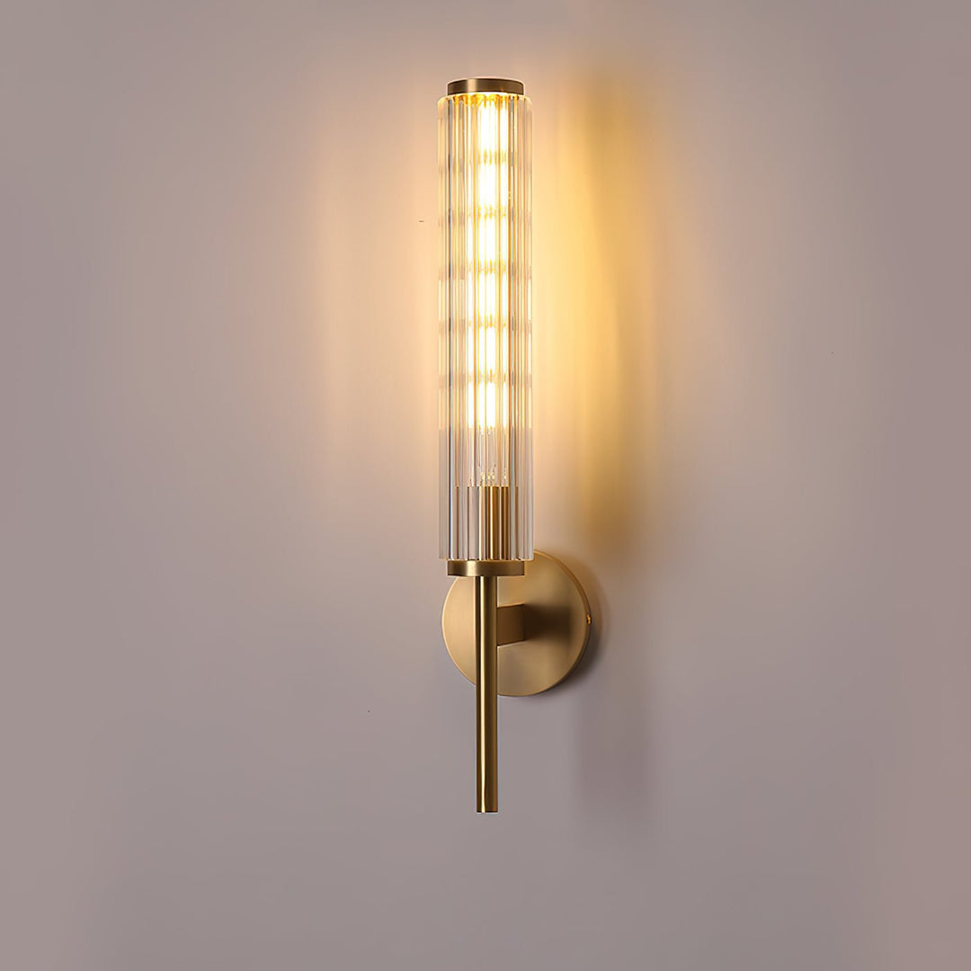 Glass Linear Brass Wall Light - Vakkerlight