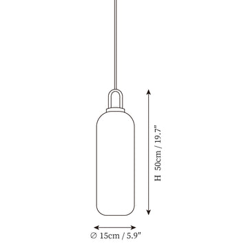 Lámpara Colgante de Cristal Pendulum — Planos de dimensiones 1