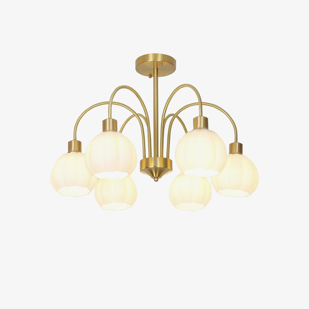 Glass Pumpkin Gold Chandelier - Vakkerlight