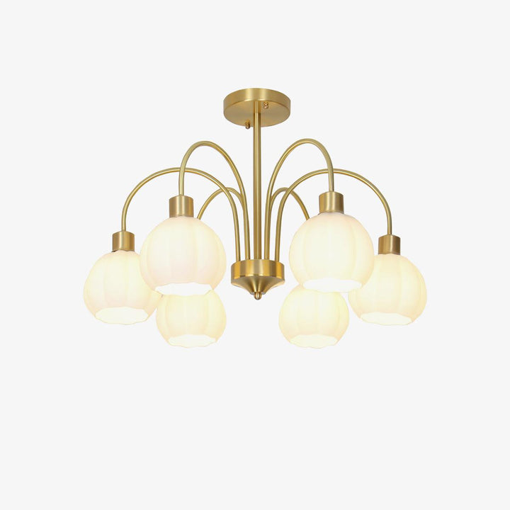 Glass Pumpkin Gold Chandelier - Vakkerlight