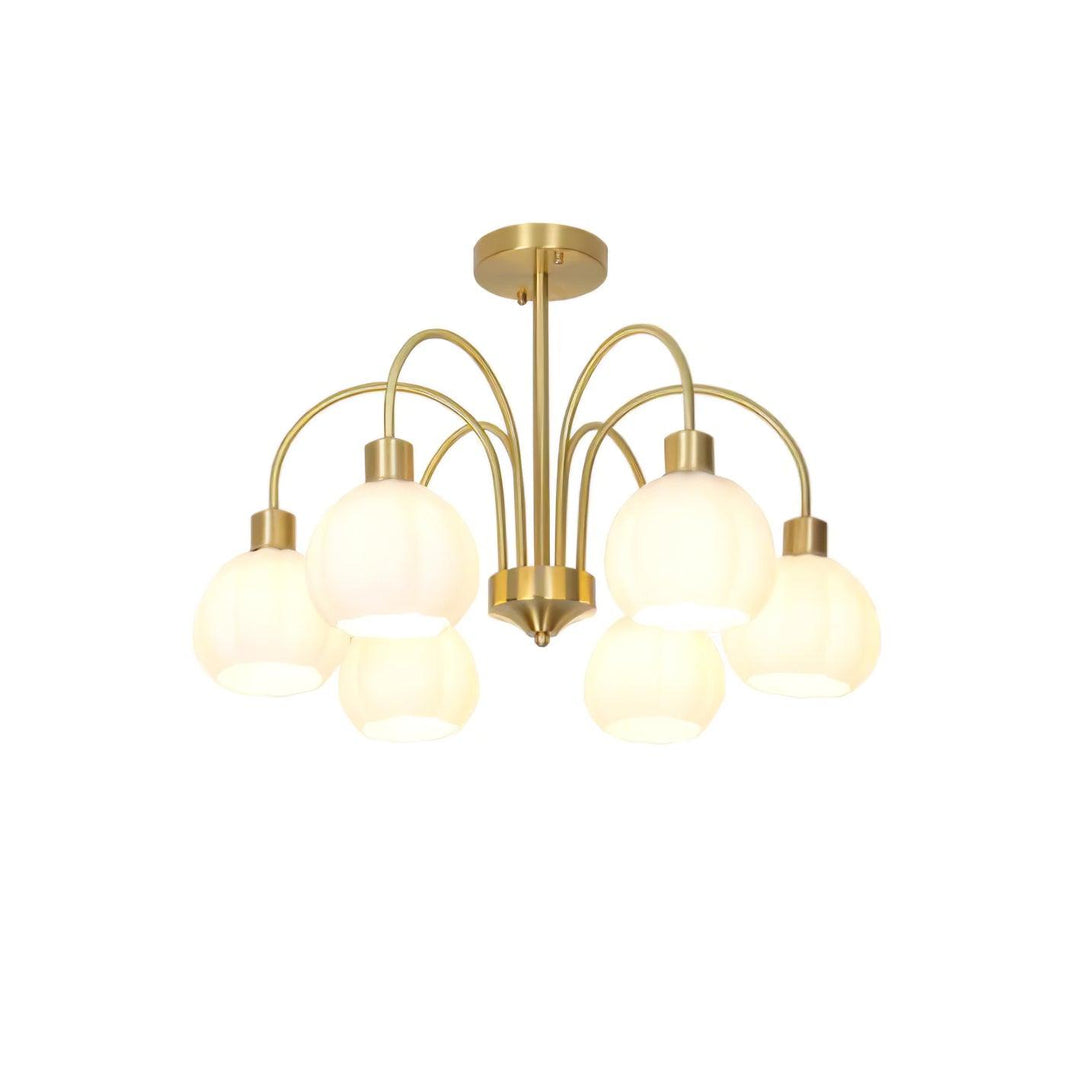 Glass Pumpkin Gold Chandelier - Vakkerlight