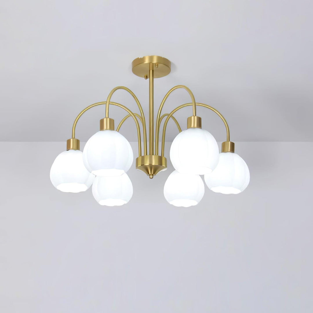 Glass Pumpkin Gold Chandelier - Vakkerlight