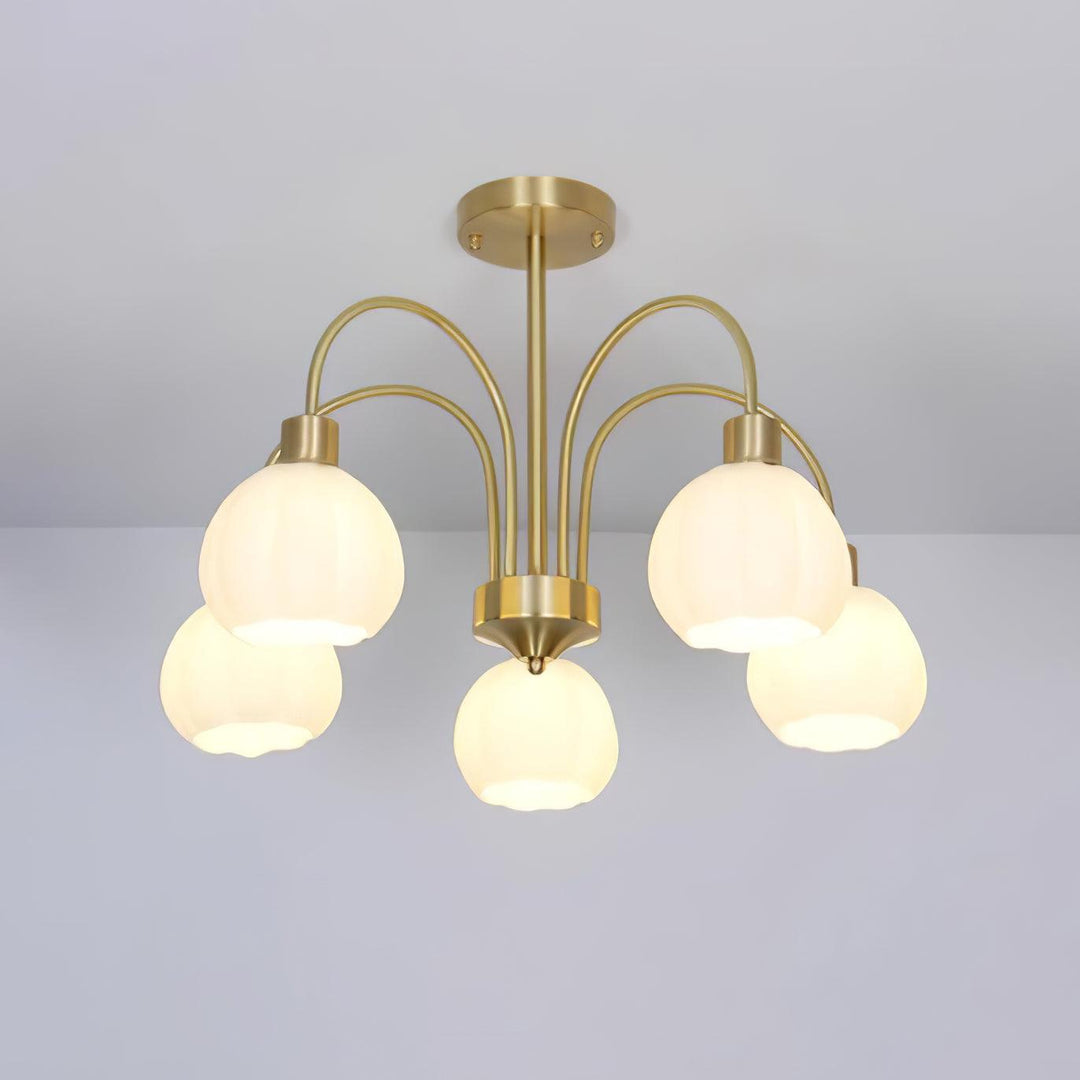 Glass Pumpkin Gold Chandelier - Vakkerlight