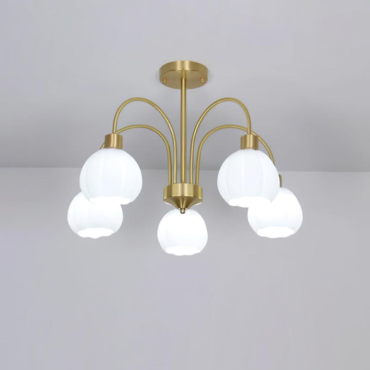 Glass Pumpkin Gold Chandelier - Vakkerlight