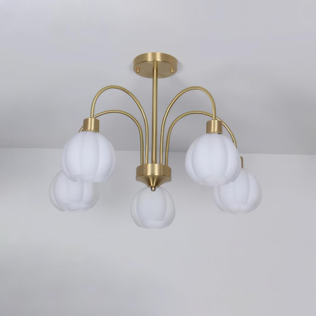 Glass Pumpkin Gold Chandelier - Vakkerlight