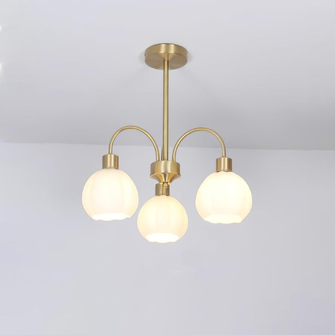 Glass Pumpkin Gold Chandelier - Vakkerlight