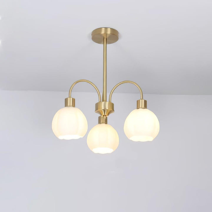 Glass Pumpkin Gold Chandelier - Vakkerlight