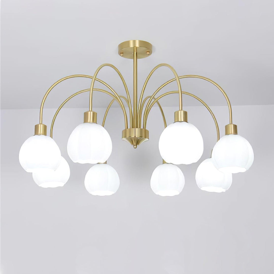 Glass Pumpkin Gold Chandelier - Vakkerlight